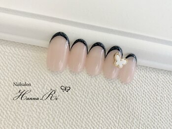ネイルサロン ハンナ(Nail salon Hanna.Ri)/ブラックフレンチネイル