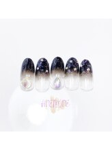 アネモネ(ANEMONE)/キラキラ黒グラデネイル☆