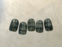 ラクネイル 浦和店(raku nail)/色鉛筆チェックニュアンスネイル