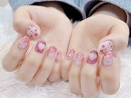 推し活♪レッドネイル