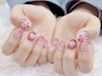 推し活♪レッドネイル