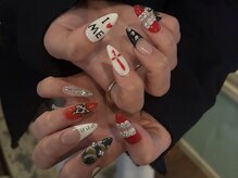 リヘッドモエカネイル(reHEAD/moeka nail)/長さ出し10本　design ¥13250