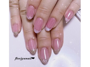 フロージュ ネイル(florjyu nail)/2色カラーフレンチ