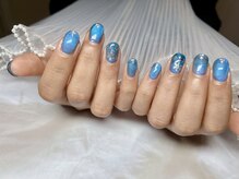 兎和ネイル(トワネイル)/雪の結晶ネイル