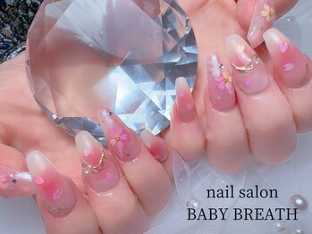 ベイビーブレス(BABY BREATH)/持ち込み☆春ネイル