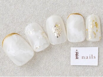 アイネイルズ 三宮店(I nails)/ホワイトニュアンス¥7000