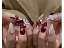 バレンタインネイル