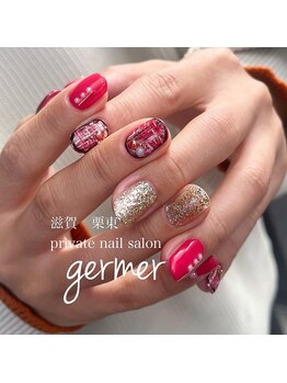 ジェルメ(germer)/ビビッドなピンクとツイード！