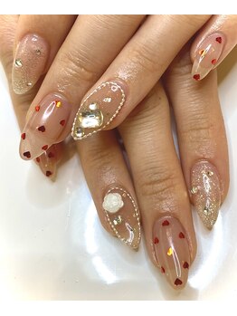 ネイルサロンアンドネイルスクールアートローズ 町田店(Art Rose)/バレンタインネイル