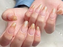 ジョアネイル(JOA Nail)/ラメグラデーション/ゴールド