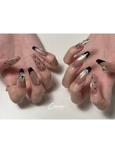 クレヴィア(crevia)/フラッシュマグ×黒フレンチ