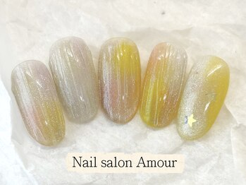 アムールユシマテン 上野湯島店(Amour)/キラキラ春夏のネイル¥7980