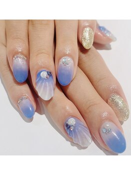 カラン 焼津店(CALIN)/綺麗めマーメイドネイル