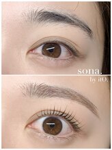 ソナ バイ イト(sona by itO.)/眉毛WAX＋間引き＆まつげパーマ
