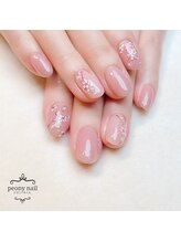 ピオニーネイル(peony nail)/梅と水引