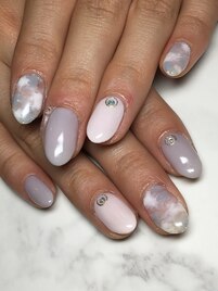 大理石風マーブルネイル