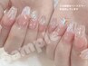【ジェルメニュー】ワンカラー or ラメグラ ＋ パーツつけ放題☆