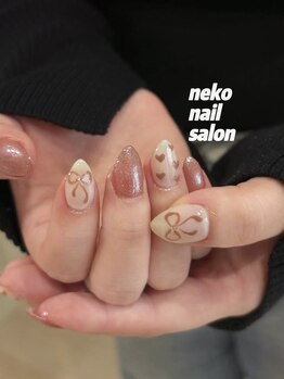 ネコ(Neko)/シンプル 韓国 リボン ラメ