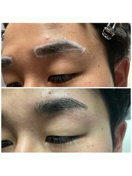 眉毛男子 新宿店/眉毛の　Before after