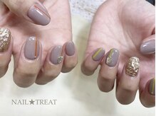 ネイルトリート 茨木駅前店(NAIL TREAT)/ニュアンス系ラインネイル！