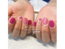 ジェルメ(germer)/ピンクのバラネイル！