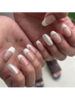 ネイルズビー 国府店(Nail's be)/白フレンチネイル