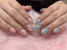 ★ちぐはぐ★オーロラネイル