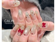 カラン 焼津店(CALIN)/グレージュマグ×赤リボン