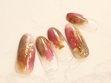 ドルチェネイル(Dolce.Nail)/ぬりかけ＃金箔ネイル