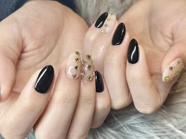 ブラック×オーロラストーン