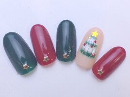 【6990】クリスマスツリーネイル
