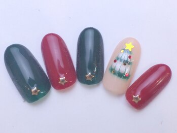 ネイルサロン ドレリッチ 大宮店(drerich)/【6990】クリスマスツリーネイル