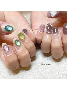アールローズ(R-rose)/アシンメトリーネイル