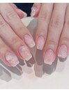 ホワイト/ラメネイル