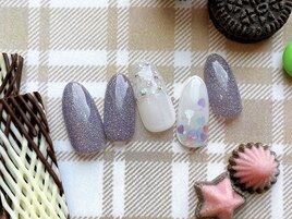 バレンタインネイル