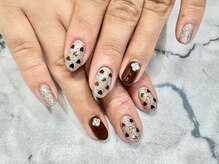 クォーターリゾートネイル(QUARTER RESORT nail)/ハートドットネイル☆