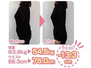 ハリラボ 仙台上杉店(hari Lab.)/3ヶ月-9.3キロ!ウエスト-13.3cm!