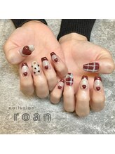 ロアンネイル(roan nail)/ボルドー×ハート