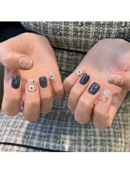 ノラ シブヤ(NORA SHIBUYA)/フラワービジューネイル