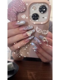 ピンク水色マグネットグラデ