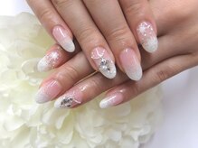 ネイルサロンミキ 横浜(MIKI)/雪結晶キラキラビジュースカルプ