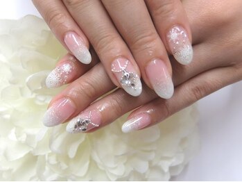 ネイルサロンミキ 横浜(MIKI)/雪結晶キラキラビジュースカルプ