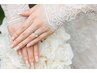 【ブライダルネイル】カメラ負けしない！ネイル付自爪育成　3回　¥49500