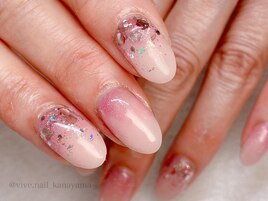 逆グラデーションネイル☆