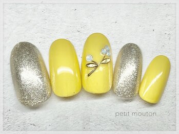 プチムトン 鶯谷店(petit mouton)/【春色フラワーネイル】