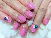 アイリッシュネイル 久屋大通店(Irish Nail)/ピンク×ビジュー盛り