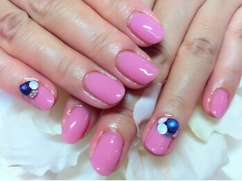 アイリッシュネイル 久屋大通店(Irish Nail)/ピンク×ビジュー盛り