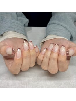 ミントリーフ バイ リート(Mint leaf by Reat)/ピンクゴールドミラーフレンチ