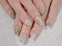 ラルネイル 大宮(Lull. nail)/＊カーキ＊ニュアンス＊