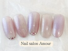 アムールユシマテン 上野湯島店(Amour)/ キラキラ春夏のネイル¥7980